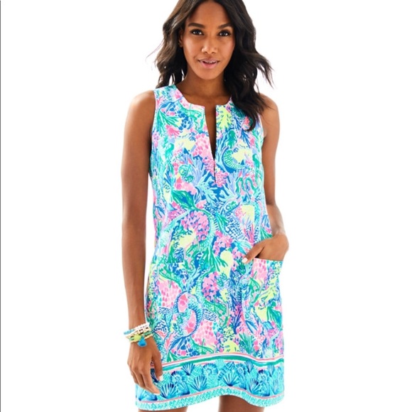 Lilly Pulitzer Dresses & Skirts - Lilly Pulitzer Kelby Shift dress Mermaids Cove NWT